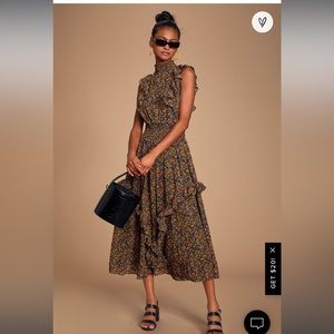 Lulus Mock-neck Midi dress